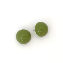 Load image into Gallery viewer, Moss Green Retro Button Stud Earrings