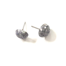 Load image into Gallery viewer, Lilac Glitter Confetti Retro Button Studs