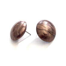 Load image into Gallery viewer, Copper Marbled Metallic Glow Large Retro Button Studs
