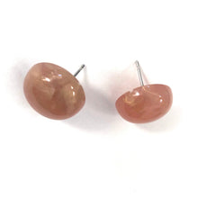 Load image into Gallery viewer, Carnelian &amp; Gold Metallic Marbled Retro Button Studs