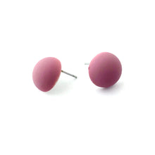 Load image into Gallery viewer, Mauve Velvet Retro Button Stud Earrings
