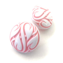 Load image into Gallery viewer, Pink Hearts Aflame Retro Button Stud Earrings