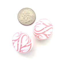 Load image into Gallery viewer, Pink Hearts Aflame Retro Button Stud Earrings