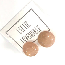 Load image into Gallery viewer, Peach &amp; Gold Metallic Marbled Retro Button Studs