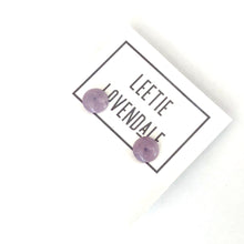 Load image into Gallery viewer, Lilac Purple Marbled Retro Button Stud Earrings