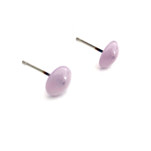 Load image into Gallery viewer, Lilac Purple Marbled Retro Button Stud Earrings