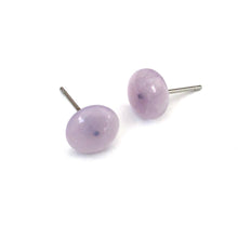 Load image into Gallery viewer, Lilac Purple Marbled Retro Button Stud Earrings