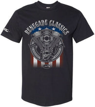 Load image into Gallery viewer, RC Renegade Classics Flag Graphic Mens  Motorcycle T-Shirt