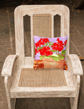 Load image into Gallery viewer, Flower - Geranium   Canvas Throw Pillow - 14x14 Decorative Pillow – Art for Your Home &amp; Patio