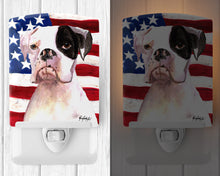 Load image into Gallery viewer, USA American Flag with Boxer Ceramic Night Light RDR3001CNL