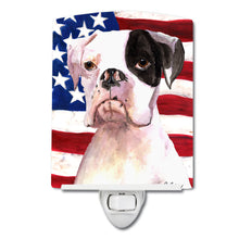 Load image into Gallery viewer, USA American Flag with Boxer Ceramic Night Light RDR3001CNL