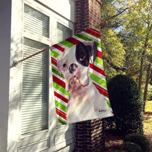 Load image into Gallery viewer, Cooper Candy Stripe Boxer Christmas Flag Canvas House Size RDR3002CHF