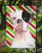 Load image into Gallery viewer, Cooper Candy Stripe Boxer Christmas Garden Flag – Decorative Outdoor Yard Flag RDR3002GF
