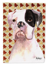 Load image into Gallery viewer, Cooper Fall Leaves Boxer Flag Canvas House Size RDR3007CHF