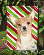 Load image into Gallery viewer, Candy Stripe Chihuahua Christmas Garden Flag – Decorative Outdoor Yard Flag RDR3010GF