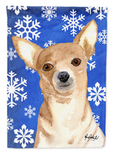 Load image into Gallery viewer, White Snowflake Chihuahua Christmas Garden Flag – Decorative Outdoor Yard Flag RDR3011GF