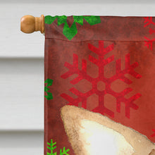 Load image into Gallery viewer, Red Snowflake Chihuahua Christmas Flag Canvas House Size RDR3012CHF