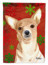 Load image into Gallery viewer, Red Snowflake Chihuahua Christmas Garden Flag – Decorative Outdoor Yard Flag RDR3012GF
