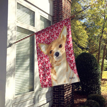 Load image into Gallery viewer, Chihuahua Love and Hearts Flag Canvas House Size RDR3014CHF