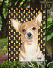 Load image into Gallery viewer, Candy Corn Chihuahua Halloween Garden Flag – Decorative Outdoor Yard Flag RDR3016GF