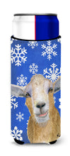 Load image into Gallery viewer, Winter Snowflakes Goat Winter Slim Can Hugger – Fun &amp; Functional Drink Coolers  RDR3023MUK