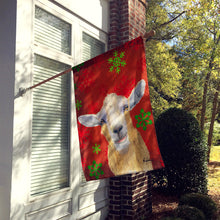 Load image into Gallery viewer, Red Snowflakes Goat Christmas Flag Canvas House Size RDR3024CHF