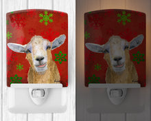 Load image into Gallery viewer, Goat Candy Cane Holiday Christmas Ceramic Night Light RDR3024CNL