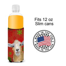 Load image into Gallery viewer, Red Snowflakes Goat Christmas Slim Can Hugger – Fun &amp; Functional Drink Coolers  RDR3024MUK