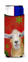 Load image into Gallery viewer, Red Snowflakes Goat Christmas Slim Can Hugger – Fun &amp; Functional Drink Coolers  RDR3024MUK
