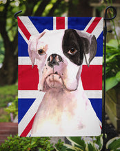 Load image into Gallery viewer, Boxer Cooper with English Union Jack British Flag Garden Flag – Decorative Outdoor Yard Flag RDR3030GF