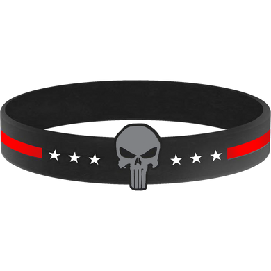 Thin Red Line Silicon Bracelet (RED) Fire Department, Fire Fighter Firefighter, FDNY LAFD Chicago Fire