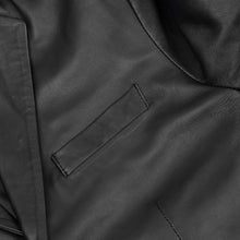 Load image into Gallery viewer, Retro Trim Men's Black Sheep Skin Leather Blazer