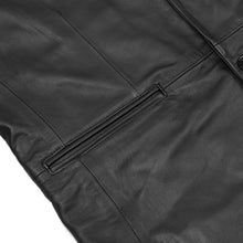 Load image into Gallery viewer, Retro Trim Men's Black Sheep Skin Leather Blazer