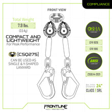 Load image into Gallery viewer, Frontline RPW062R Web Twin Leg 6' SRL with Steel Rebar Hook Ends
