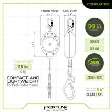 Load image into Gallery viewer, Frontline RPW20R Web Single Leg 20' SRL with Steel Rebar Hook End
