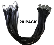 Load image into Gallery viewer, 21 Inch Rubber Tarp Straps w/ Crimped S Hooks | 20 PACK