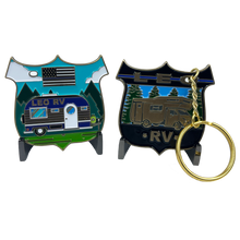 Load image into Gallery viewer, BL2-007 LEO RV Keychain and matching Challenge coin set