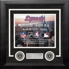 Load image into Gallery viewer, Las Vegas Raiders Custom NFL Football 11x14 Picture Frame Kit (Multiple Colors)