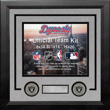Load image into Gallery viewer, Las Vegas Raiders Silver Custom NFL Football 16x20 Picture Frame Kit
