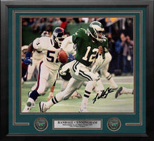 Load image into Gallery viewer, Randall Cunningham Running v. the Giants Philadelphia Eagles Autographed 16x20 Framed Football Photo
