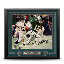 Load image into Gallery viewer, Randall Cunningham Running v. the Giants Philadelphia Eagles Autographed 16x20 Framed Football Photo