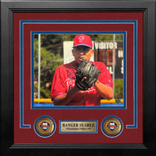 Load image into Gallery viewer, Ranger Suarez Ready to Throw Autographed Philadelphia Phillies 8" x 10" Framed Baseball Photo