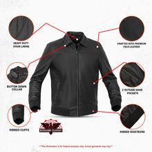 Load image into Gallery viewer, Midnight Forge Men’s Faux Leather Motorcycle Jacket