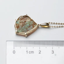 Load image into Gallery viewer, Raw Australian Solid Opal Pendant Necklace 14K Yellow Gold