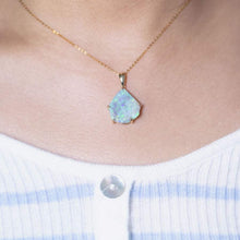 Load image into Gallery viewer, Raw Australian Solid Opal Pendant Necklace 14K Yellow Gold