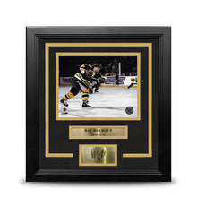 Load image into Gallery viewer, Ray Bourque Slapshot Boston Bruins 8" x 10" Framed Hockey Photo with Engraved Autograph