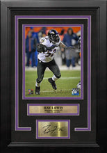Load image into Gallery viewer, Ray Lewis in Action Baltimore Ravens 8" x 10" Framed Football Photo with Engraved Autograph