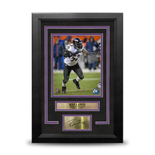 Load image into Gallery viewer, Ray Lewis in Action Baltimore Ravens 8" x 10" Framed Football Photo with Engraved Autograph