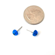Load image into Gallery viewer, Sapphire Blue Retro Button Stud Earrings