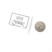 Load image into Gallery viewer, Clear Frosted Foil Back Retro Button Stud Earrings